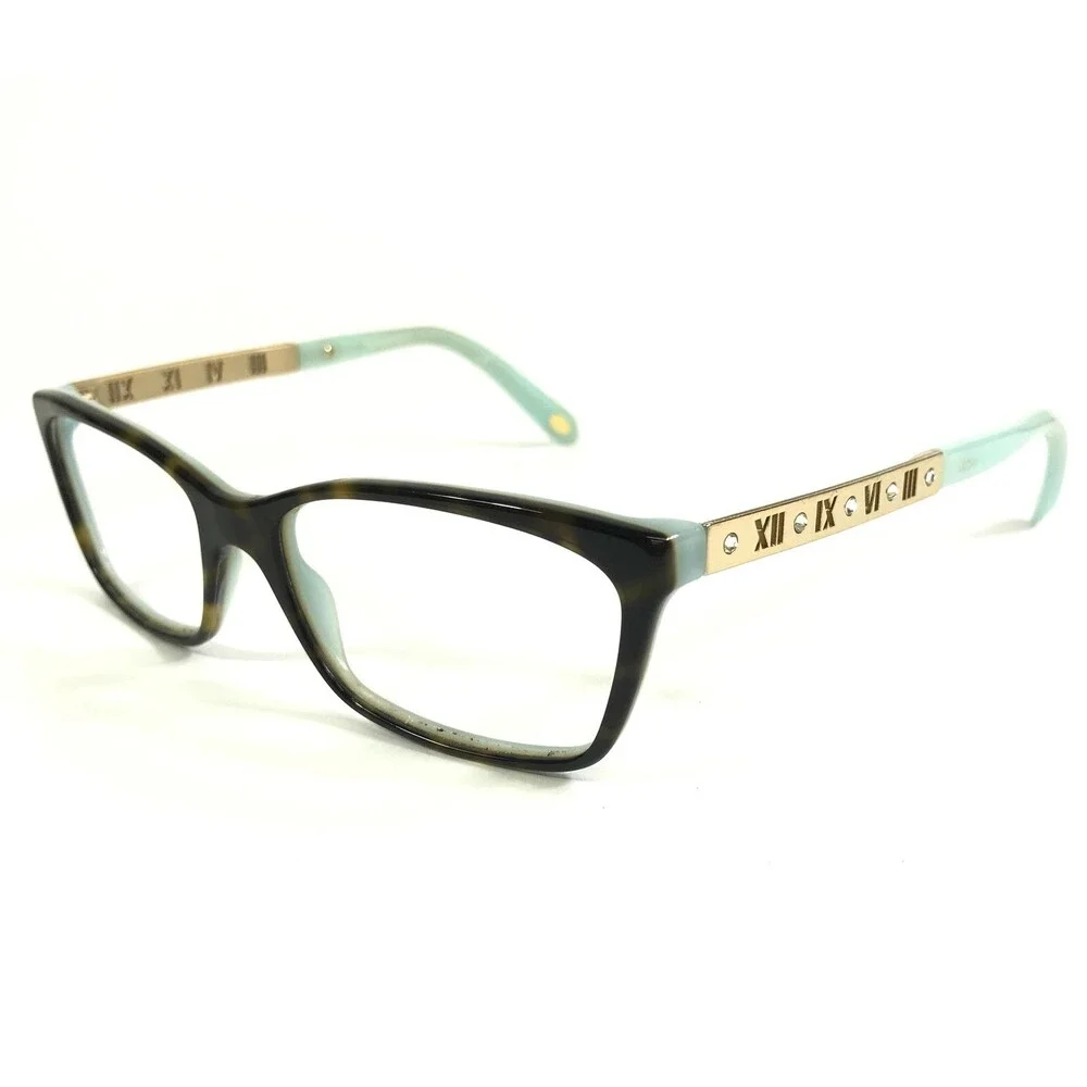 Tiffany & Co. Eyeglasses Frames TF2103-B 8134 Tortoise Blue Rectangle 53-16-140